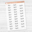 Dates of the Month Planner Stickers and Labels | F16 Print Clear Matte | B-754-759-BCM