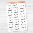 Dates of the Month Planner Stickers and Labels | F16 Print Clear Matte | B-754-759-BCM