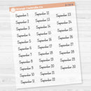 Dates of the Month Planner Stickers and Labels | F16 Print Clear Matte | B-754-759-BCM