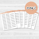 Dates of the Month Planner Stickers and Labels | FC17 Script | B-760-765-B