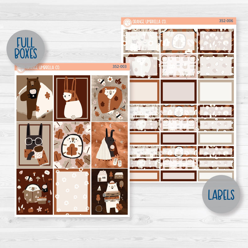 Winter Animals Kit | Weekly Planner Kit Stickers | Hibernate | 352-001