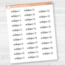 Dates of the Month Planner Stickers and Labels | F17 Script | B-766-771-B