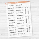 Dates of the Month Planner Stickers and Labels | F17 Script Clear Matte | B-766-771-BCM