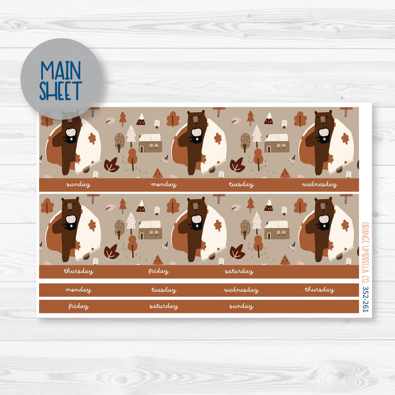 Winter Animals Kit | 8.5 ECLP Monthly Planner Kit Stickers | Hibernate | 352-261