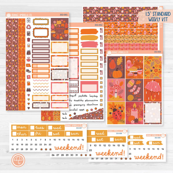 Autumn Vibes Kit | Weekly Planner Kit Stickers | Fall Around | 353-001