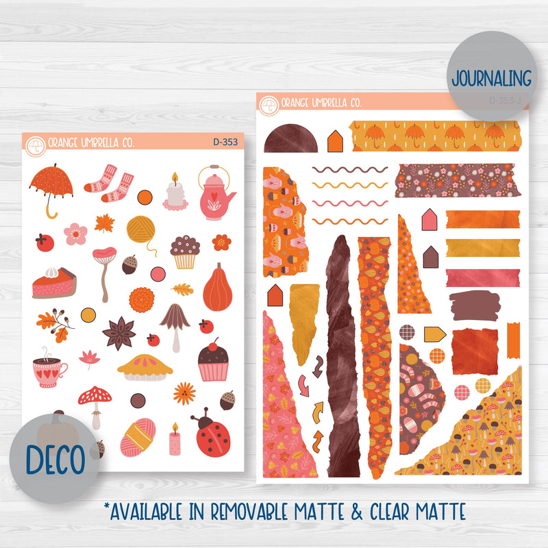 Autumn Vibes Kit | Weekly Planner Kit Stickers | Fall Around | 353-001