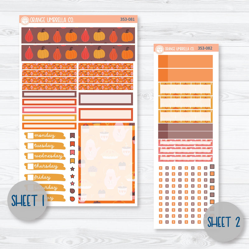 Autumn Vibes Kit| A5 Compact Vertical Planner Kit Stickers for Erin Condren | Fall Around | 353-081