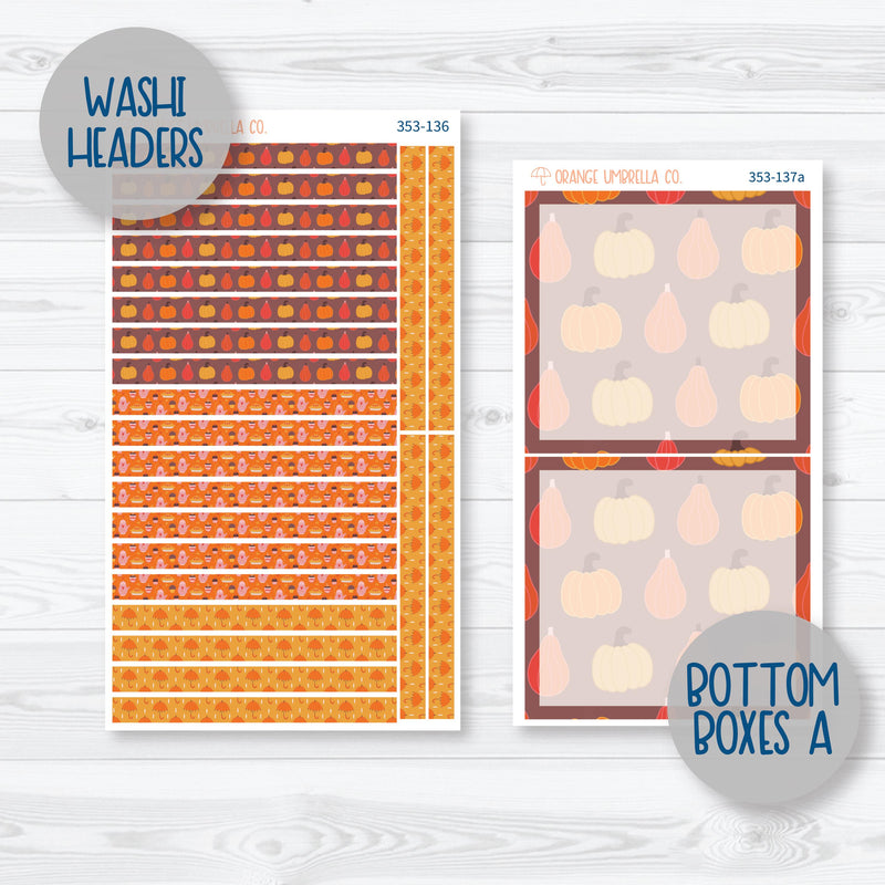 Autumn Vibes Kit | 7x9 Daily Duo Planner Kit Stickers | Fall Around | 353-131