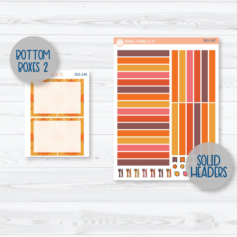 Autumn Vibes Kit | A5 Plum Daily Planner Kit Stickers | Fall Around | 353-141