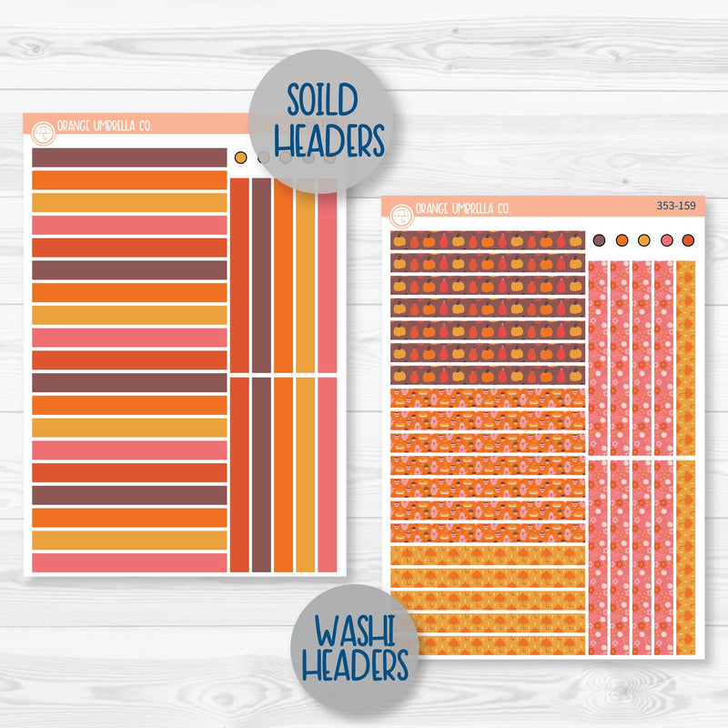 Autumn Vibes Kit | 7x9 Plum Daily Planner Kit Stickers | Fall Around | 353-151