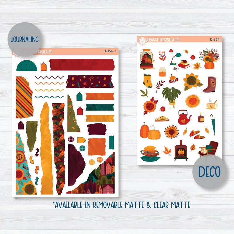 Fall Foliage | Kit Deco Journaling Planner Stickers | Autumn Jewels | D-354