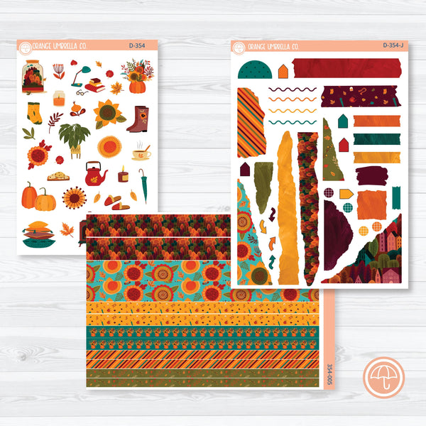 Fall Foliage | Kit Deco Journaling Planner Stickers | Autumn Jewels | D-354