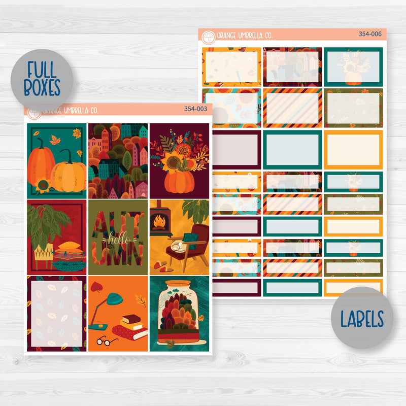 Fall Foliage Kit | Weekly Planner Kit Stickers | Autumn Jewels | 354-001