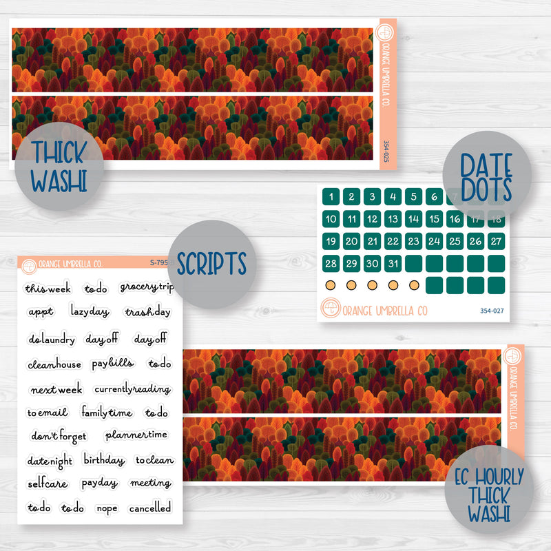 Fall Foliage Kit | Weekly Add-On Planner Kit Stickers | Autumn Jewels | 354-012