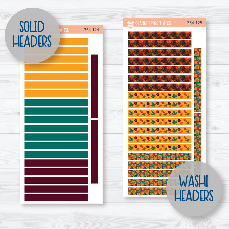 Fall Foliage Kit | A5 Daily Duo Planner Kit Stickers | Autumn Jewels | 354-121