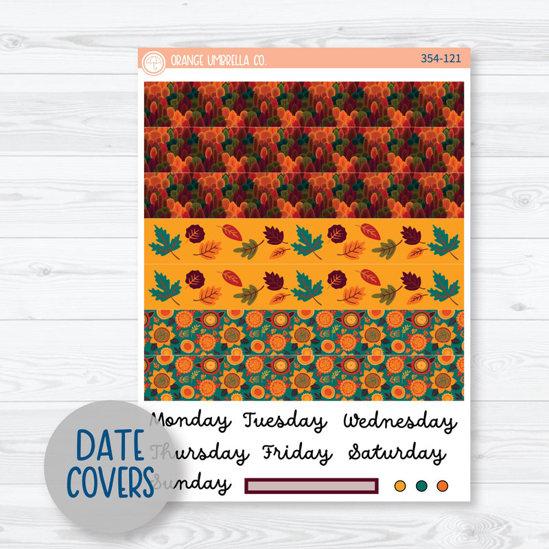 Fall Foliage Kit | A5 Daily Duo Planner Kit Stickers | Autumn Jewels | 354-121