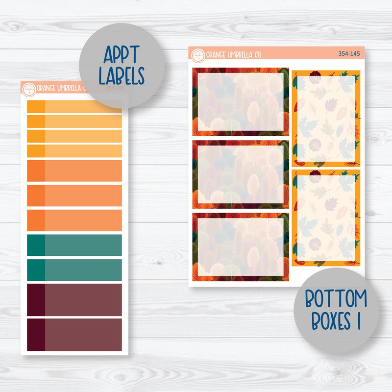 Fall Foliage Kit | A5 Plum Daily Planner Kit Stickers | Autumn Jewels | 354-141