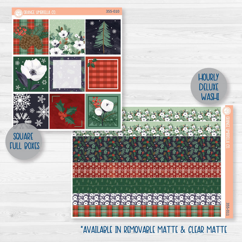 Winter Floral Stickers | Weekly Planner Kit Stickers | Stillness | 355-001