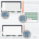 Winter Floral Stickers | A5 EC Monthly & Dashboard Planner Kit Stickers | Stillness | 355-241