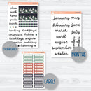 Winter Floral Stickers | A5 EC Monthly & Dashboard Planner Kit Stickers | Stillness | 355-241