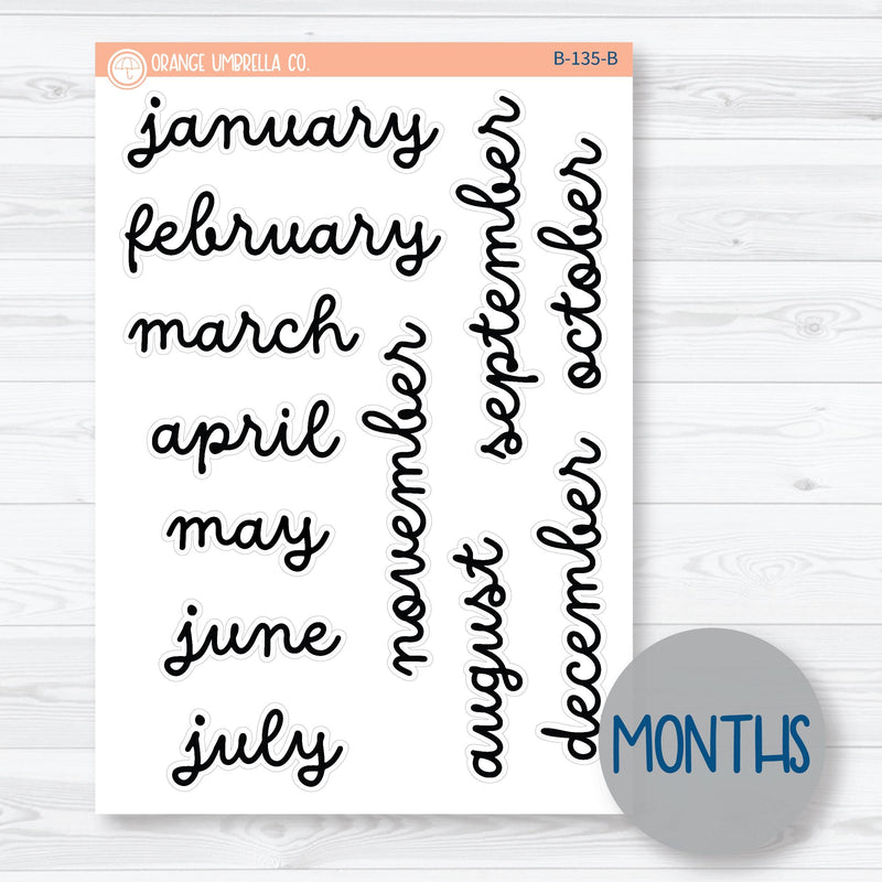 Winter Floral Stickers | 8.5 ECLP Monthly Planner Kit Stickers | Stillness | 355-261