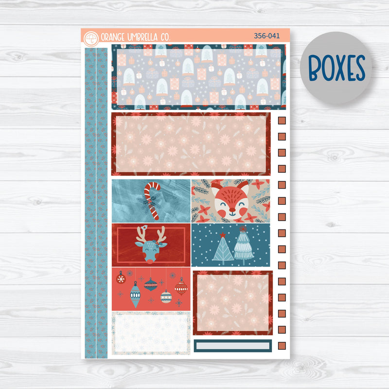 Winter Animal Kit | Plum Vertical Priorities 7x9 Planner Kit Stickers | Frosty Friends | 356-041