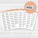 Dates of the Month Planner Stickers and Labels | F17 Print | B-772-777-B