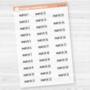 Dates of the Month Planner Stickers and Labels | F17 Print Clear Matte | B-772-777-BCM