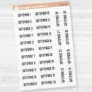Dates of the Month Planner Stickers and Labels | F8 Clear Matte | B-393-398-BCM