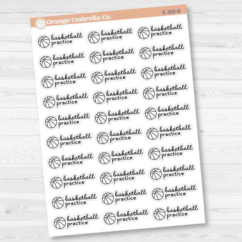 Basketball Practice Event Planner Stickers | F16 | E-308