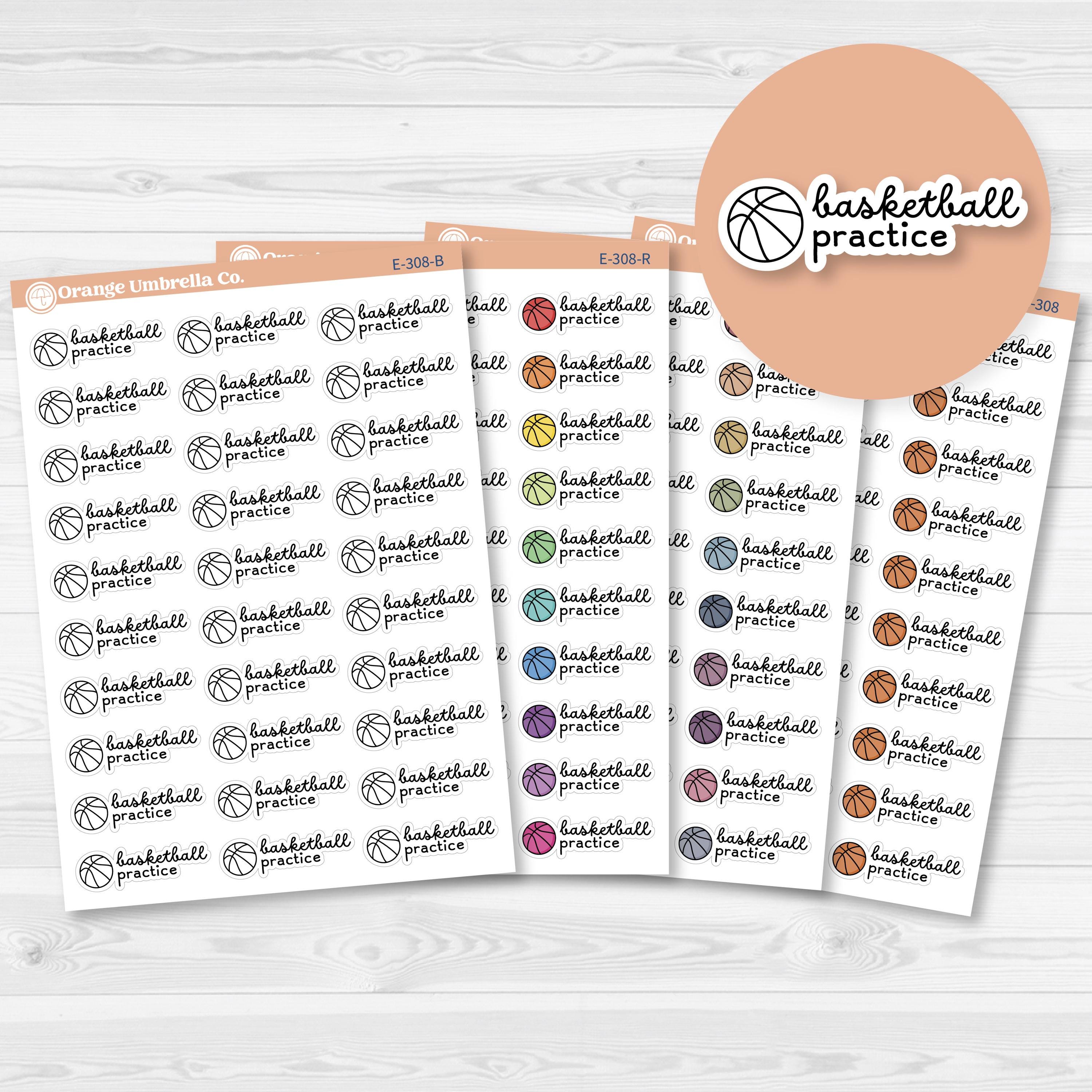 Basketball Practice Event Planner Stickers | F16 | E-308