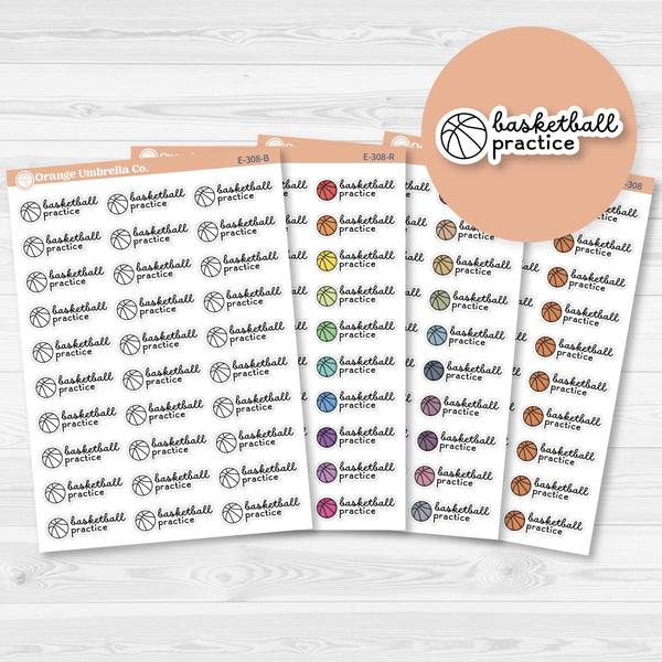 Basketball Practice Event Planner Stickers | F16 | E-308