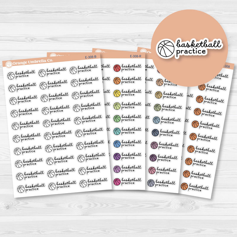 Basketball Practice Event Planner Stickers | F16 | E-308