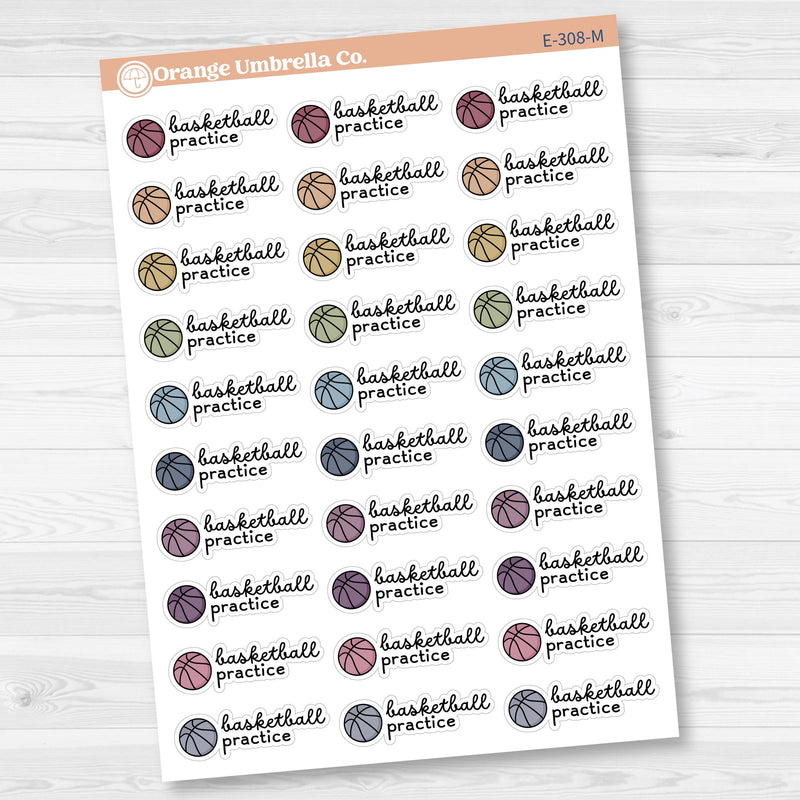 Basketball Practice Event Planner Stickers | F16 | E-308