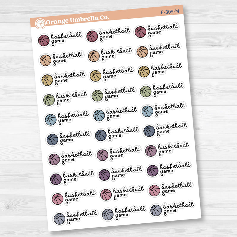 Basketball Game Event Planner Stickers | F16 | E-309