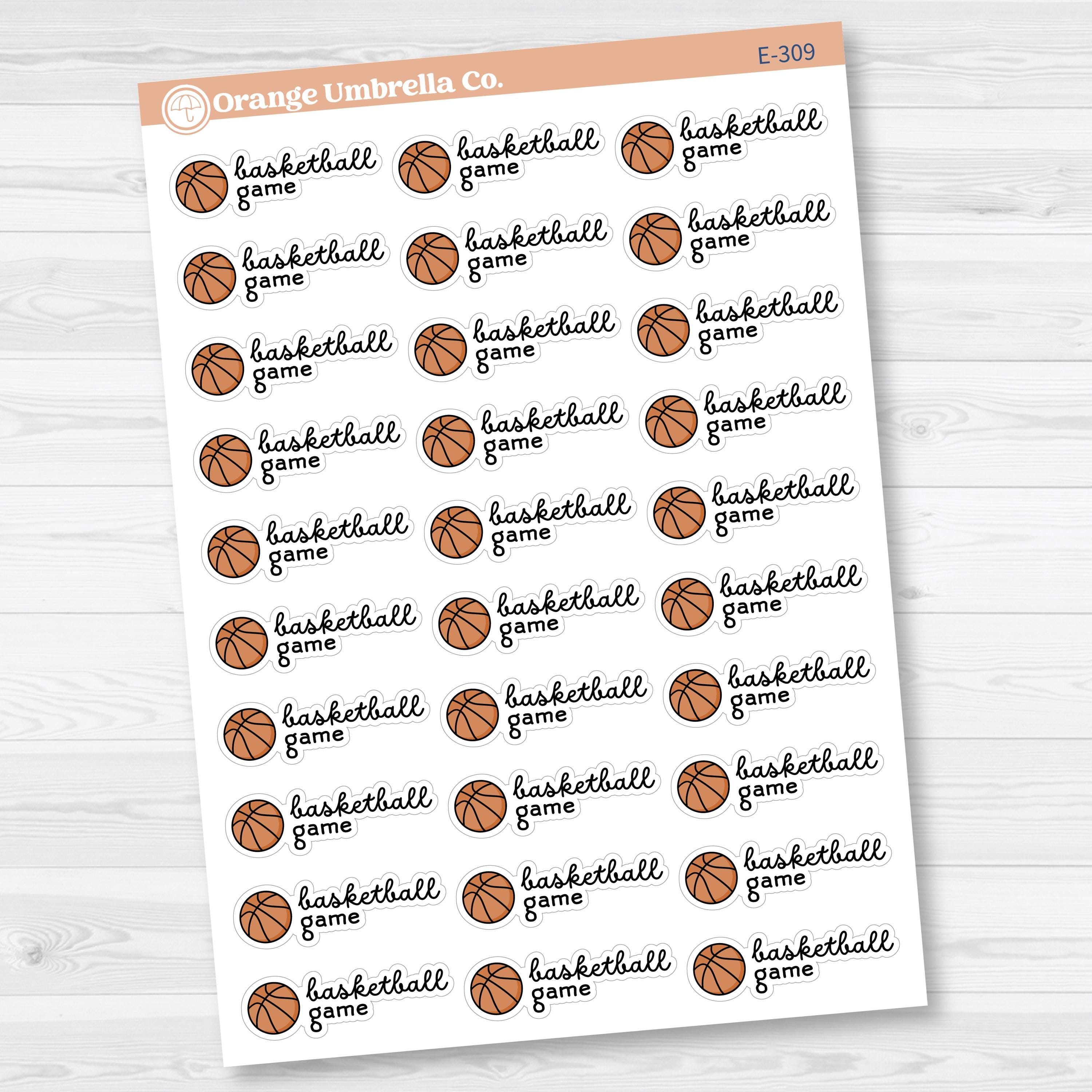 Basketball Game Event Planner Stickers | F16 | E-309