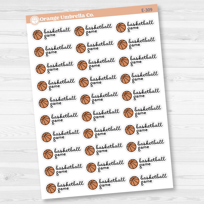 Basketball Game Event Planner Stickers | F16 | E-309