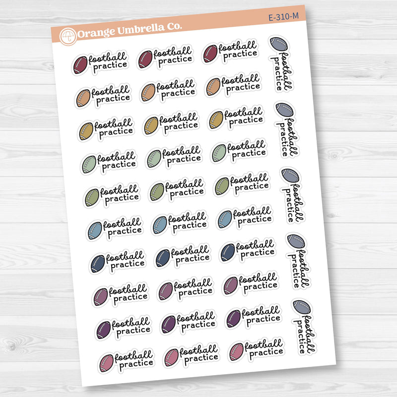 Football Practice Event Planner Stickers | F16 | E-310