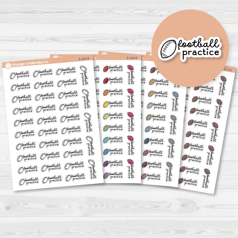 Football Practice Event Planner Stickers | F16 | E-310