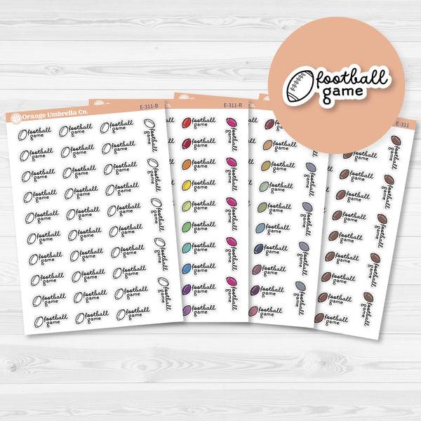 Football Game Event Planner Stickers | F16 | E-311