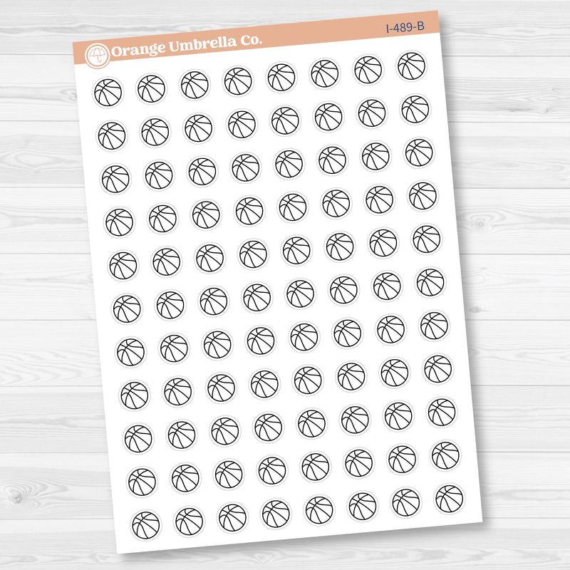 Hand Doodled Basketball Icon Planner Stickers | I-489