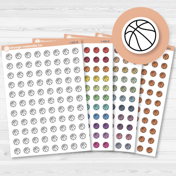 Hand Doodled Basketball Icon Planner Stickers | I-489