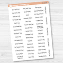 US Holiday - Mini Print Script Planner Stickers | Hobonichi Cousin | F17 Print | S-059