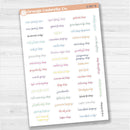 US Holiday Jen Plans Script Planner Stickers | F17 Script | S-067