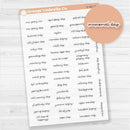 US Holiday Jen Plans Script Planner Stickers | F17 Script Clear Matte | S-067-BCM