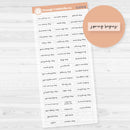 Hobonichi Weeks Holidays Script Planner Sticker | F17 Clear Matte | S-070-BCM