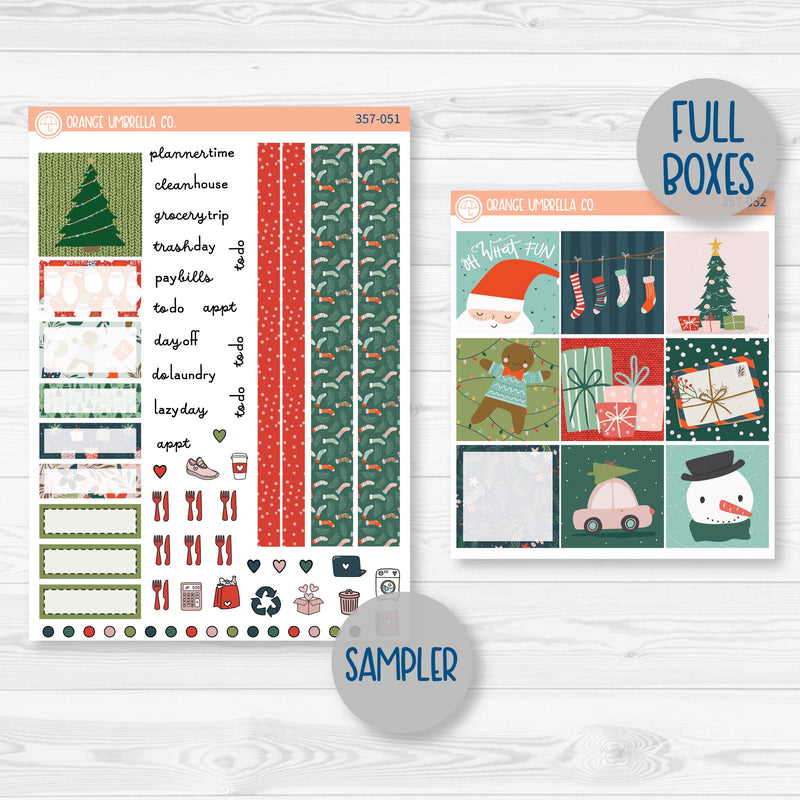 Traditional Christmas Kit | Hobonichi Cousin Planner Kit Stickers | Traditions | 357-051