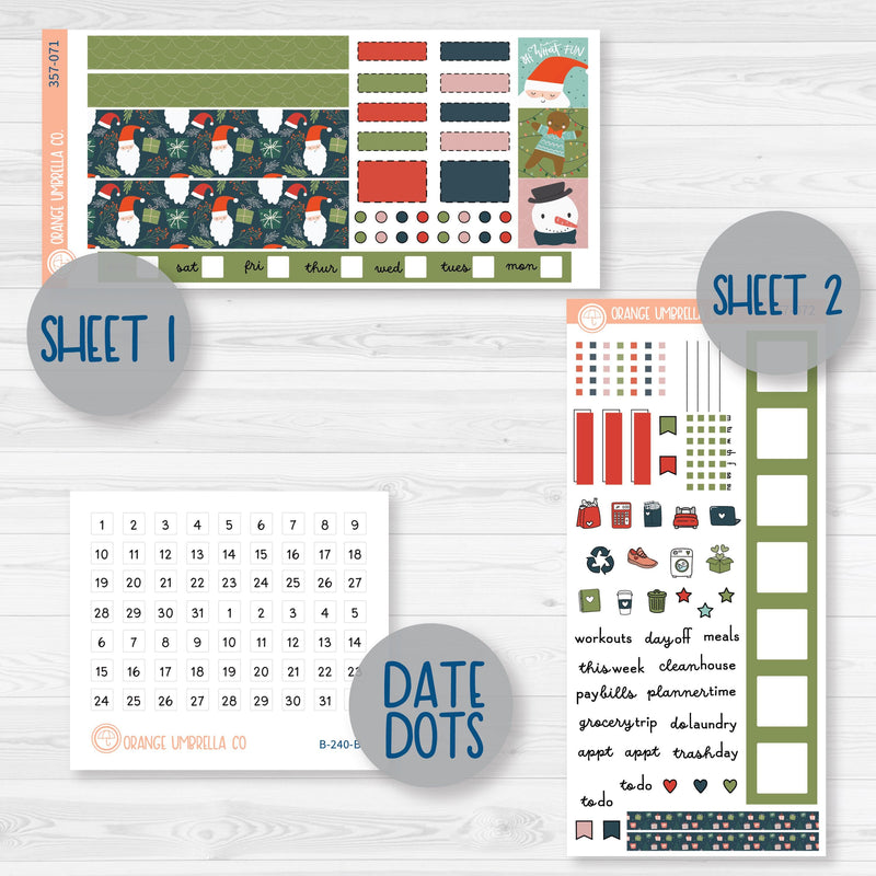 Traditional Christmas Kit | Hobonichi Weeks Planner Kit Stickers | Traditions | 357-071