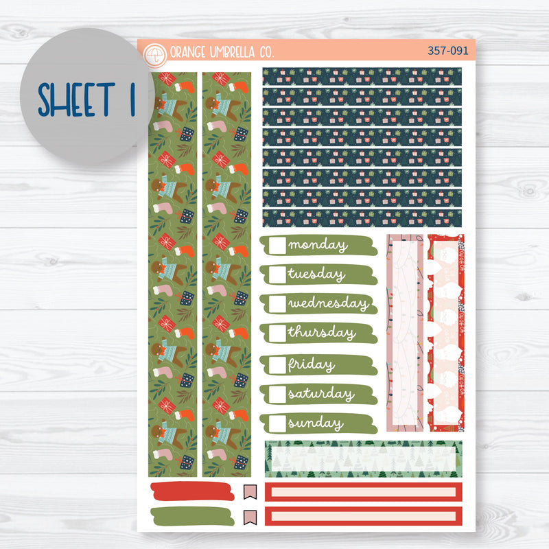 Traditional Christmas Kit| 7x9 Compact Vertical Planner Kit Stickers | Traditions | 357-091