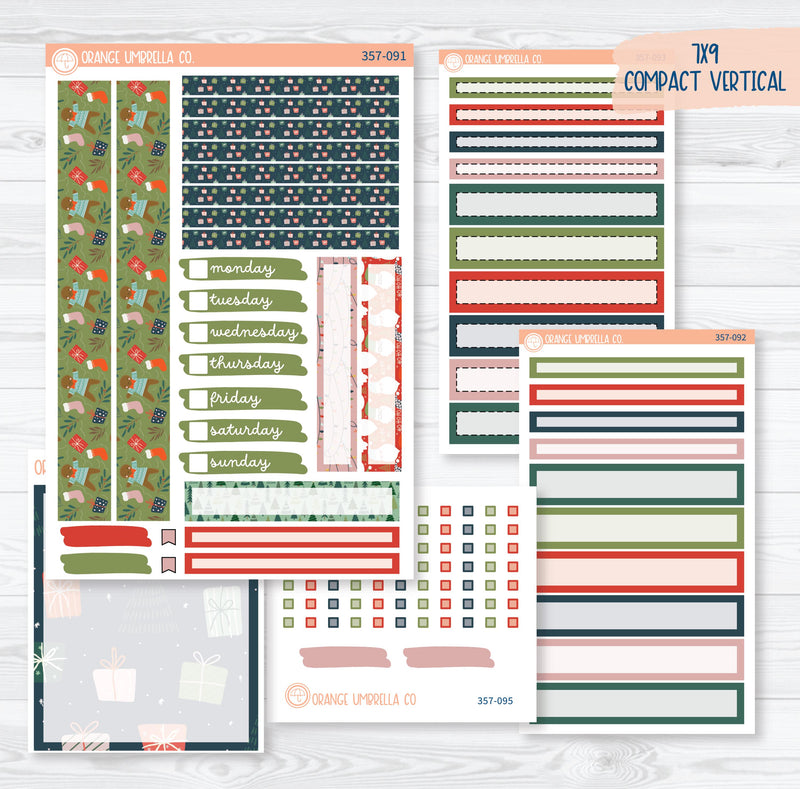 Traditional Christmas Kit| 7x9 Compact Vertical Planner Kit Stickers | Traditions | 357-091